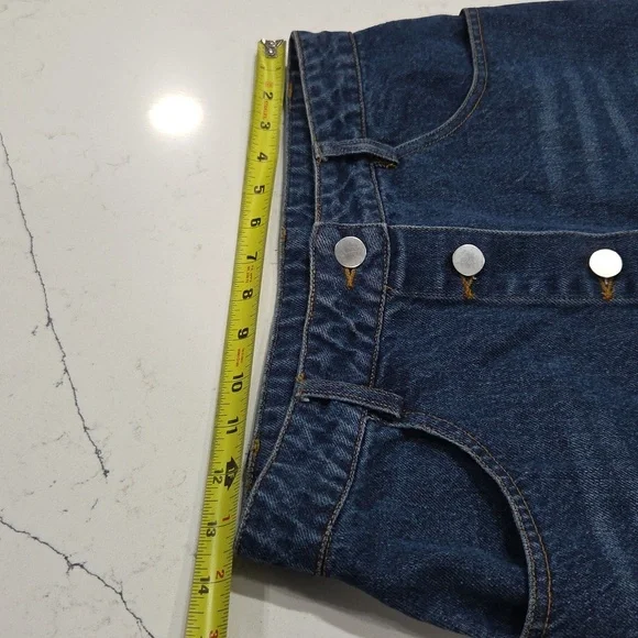 Lulu's Blue Button-Down Mini Skirt Sz Small Gengle Used - Picture 7 of 9